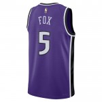 Maillot NBA Sacramento Kings Deaaron Fox Nike 2024-25 Classic Edition Violet Swingman - Homme